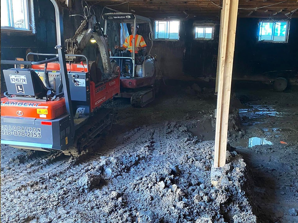 Excavation en endroit restreint
